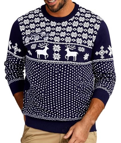 Uniexcosm Weihnachtspullover Herren Ugly Strickpulli Pullover...