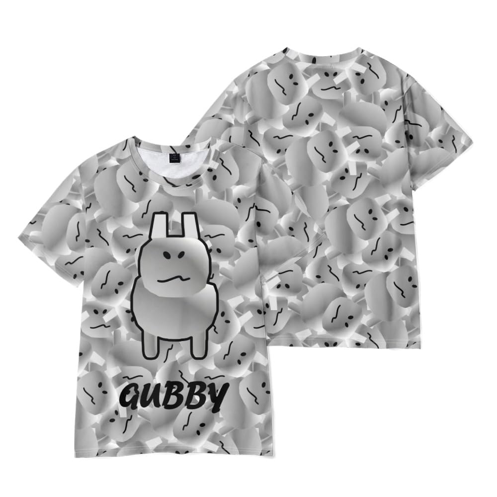 Hzsyc Boys B Kids Funny Cute Rabbit Gubby 3D Figure Printed Sweatshirt Shirt For Fans Gift Oys Forsaken Gubby T-Shirt (,11-12Years)