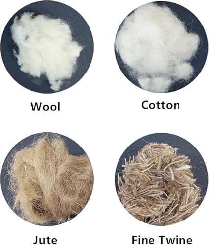 Shuoxpy Almohadillas de material de anidación de mezcla natural para nido de pájaros, material de nido de pájaro, ideal para construcción de nidos y