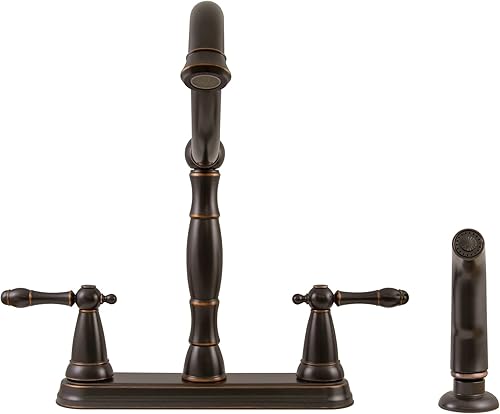 Miniatura 9 de Design House 523233 Oakmont - Grifo de cocina con pulverizador lateral, acabado bronce aceitado