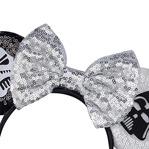 Image of FANYITY Mouse Costume Ears,2 Pcs Mouse Ears Headbands for Girls & Women Party,Size Free (Skull 2)