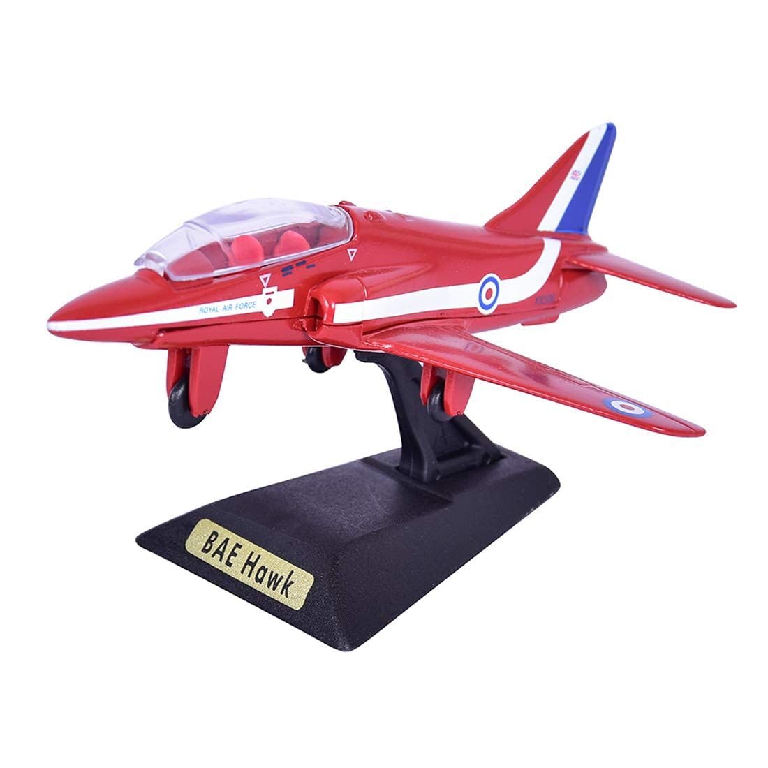 Richmond Toys Sky Wings Modern Bae Hawk Arrows Aircraft Die-Cast Model Approx 1:100 Scale with Authentic Details (Red)