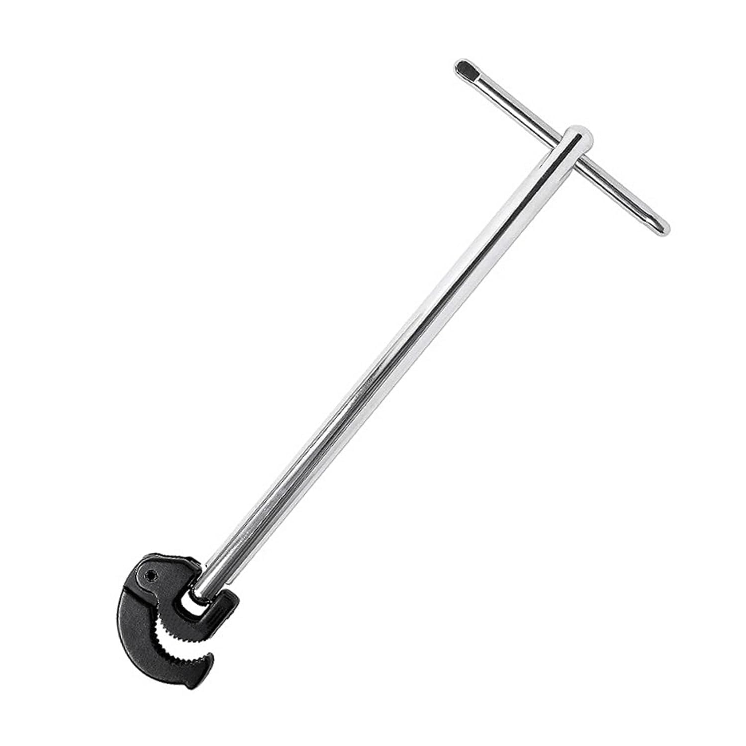 FBBEVWBK 11'' Basin Wrench, Sink Tap Spanner, Full Polished Plumbing Tool with 1-1/4" Jaw Capacity for Hard to Reach Areas