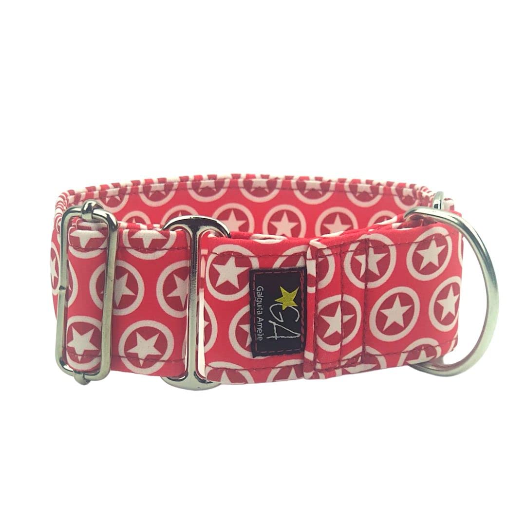 Galguita Amelie Collier Martingale pour Chien Captain Star 5 cm de Large Taille L (40-49 cm de circonférence)