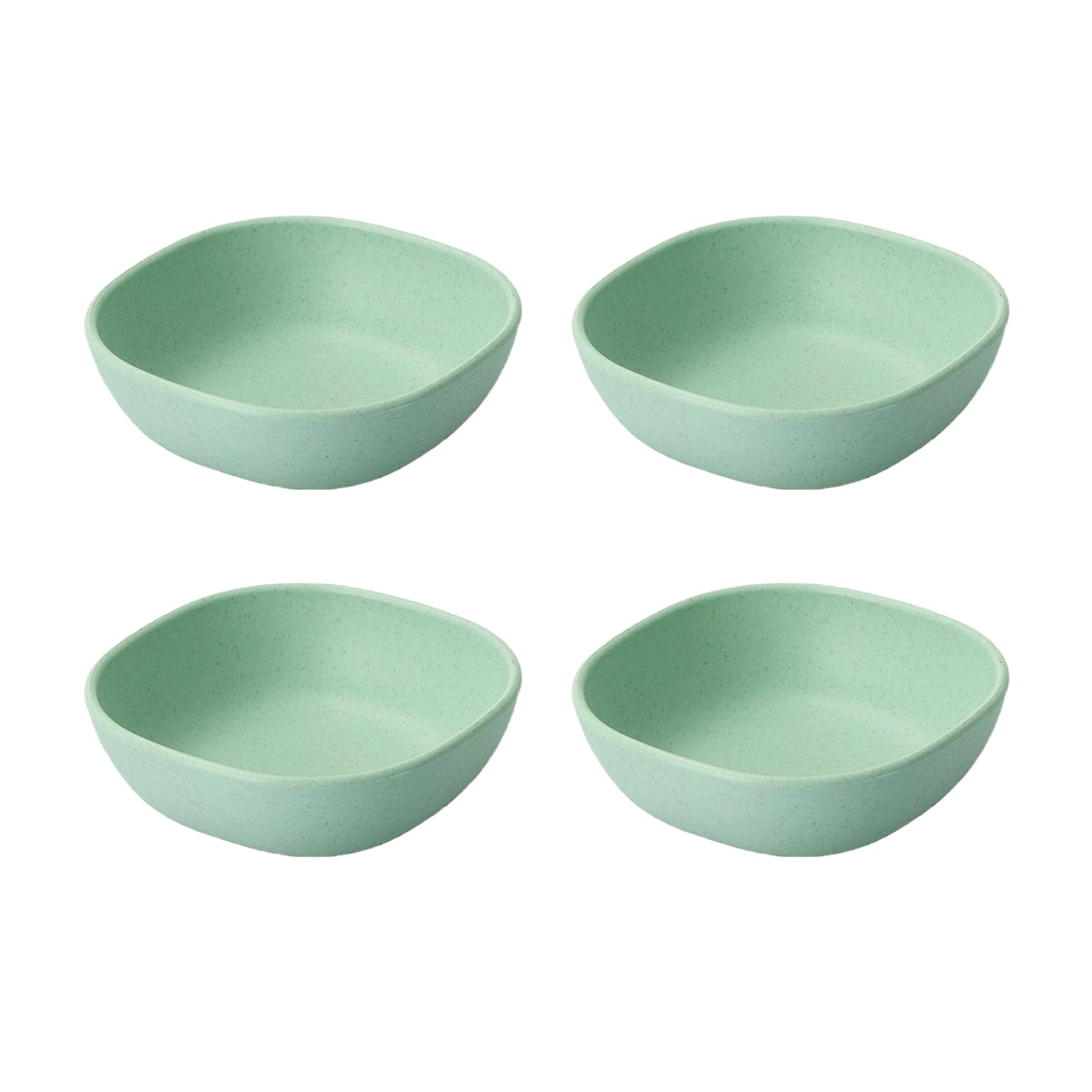 Fkereg Set of 4 Small Dipping Sauce Bowls 4.5 Oz, Tiny Side Dish Bowls, Plastic Pinch Bowls, Condiment Ingredient Bowls for Cooking Prep, Sauce Plate for Spice, Dips Serving, Green
