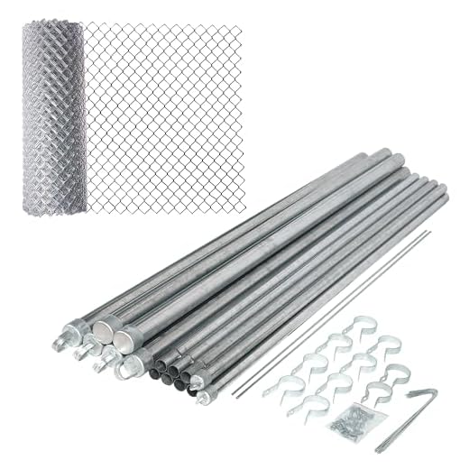ALEKO Chain Link Fence Complete Kit | 4x50 Ft | 12.5-AW Gauge | KITCLF4X50