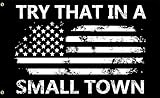 AUKUTOCO Try That in A Small Town flag Country Music American Tapestry Wall Decor College Party Indoor Outdoor Banner 3x5 Feet