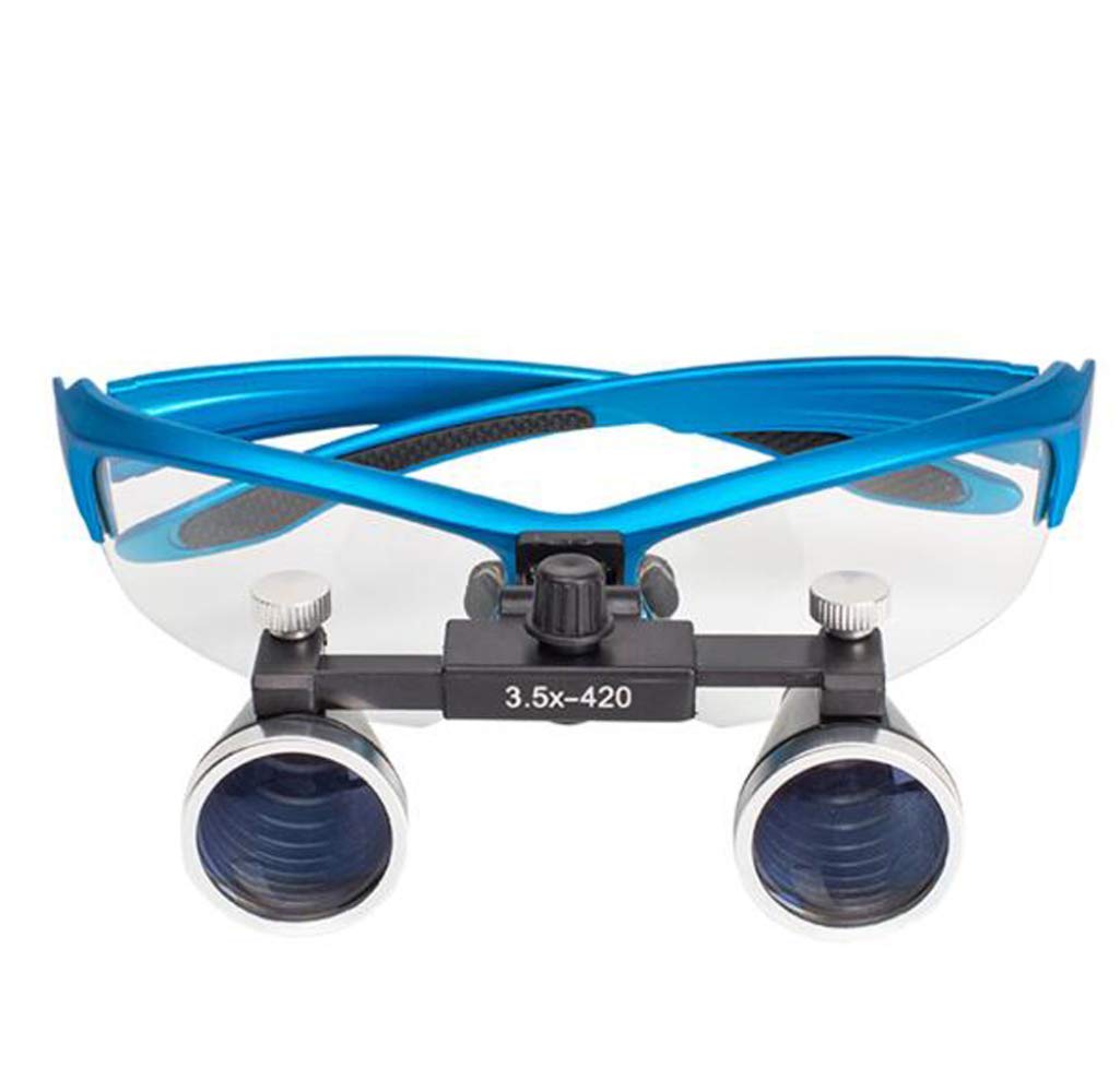 Lupe Mit Licht, Medizinische/Zahnärztliche/Chirurgische Lupenbrille, 3,5-Fache Vergrößerung, Zweifach Verstellbare Schutzbrille, Binokulare Vergrößerungsbrille