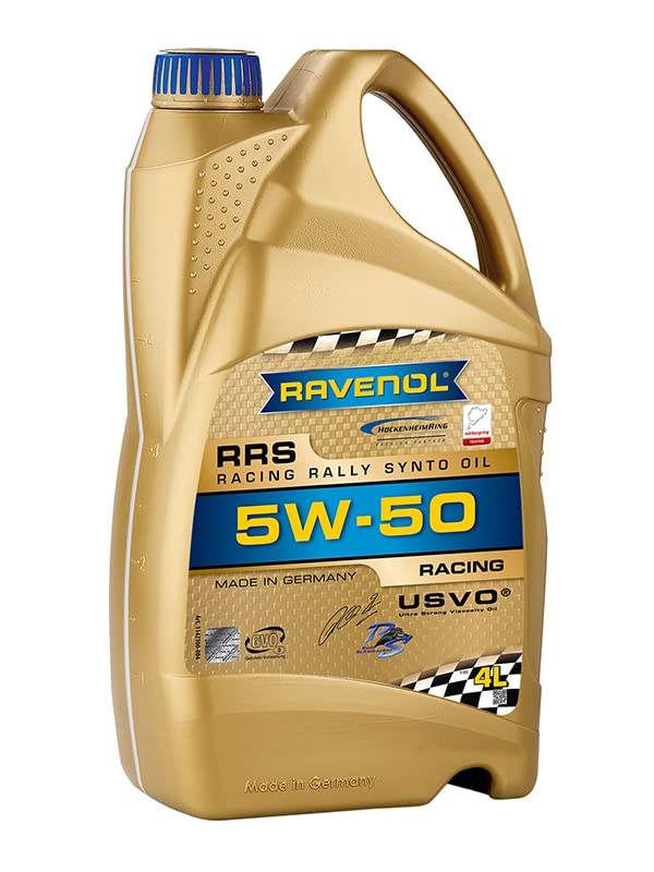 RAVENOL Aceite de motor 5W-50 Aceite sintetico aceite RRS 4L Compatible con FORD Sierra Mk2 Sedán GBC, GB4 Escort Mk5 Hatchback GAL Sierra Mk2 Hatchback GBC, GBG Escort Mk6 Hatchback GAL, AAL, ABL