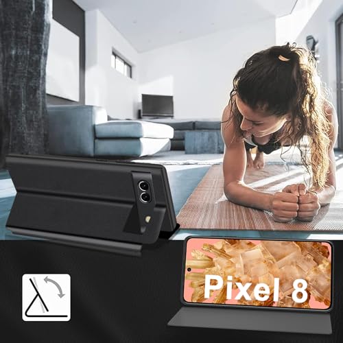 Coque Google Pixel 8 antichoc étui folio clear view rigide anti-rayure - 2