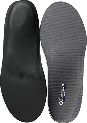 Powerstep Fit Shoe Inserts, Grey, Men's 12-13.5, Women's 14-15.5 Wide