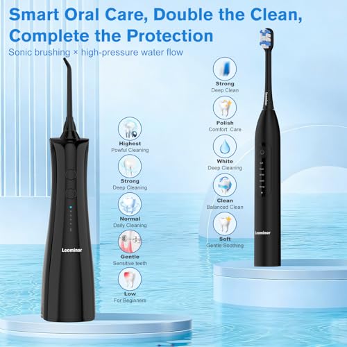2-in-1 Water Flosser Electric Toothbrush Combo DROPS TO - image 3