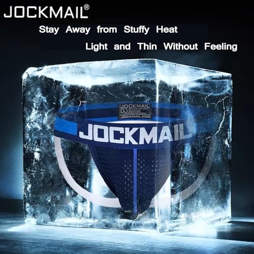 JOCKMAIL Jockstraps Athletic Supporter for Men Underwear Breathable Jock Straps Workout Sexy Thong g-String Sport 5