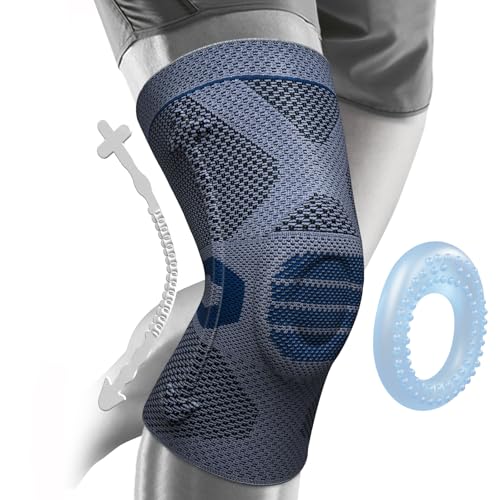 Image of NEENCA Professional Knee Brace for Pain Relief, Medical Knee Compression Sleeve, Knee Support with Horizontal Knit Tech for Meniscus Tear, ACL, Arthritis, Joint Pain, Runner, Workout
