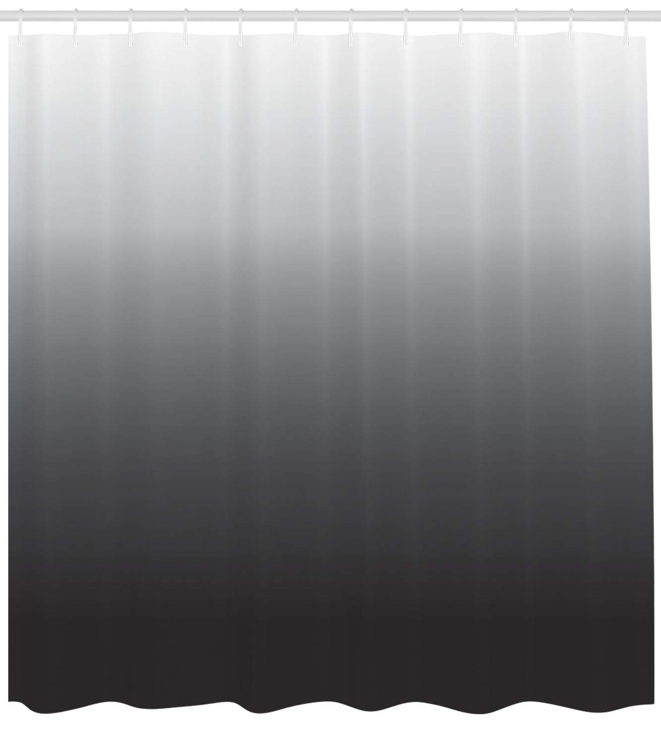 ABAKUHAUS Ombre Shower Curtain, Greyscale Tone Change Illustration with Modern Contemporary Abstract Art Influences - Image 2