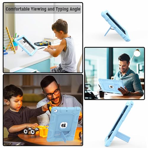 Rantice iPad 6th Generation Cases, iPad 5th Generation Case, iPad Air 2 Case, Shockproof Rugged Drop Protection Cover Built with Kickstand for iPad 9.7'' A1893/A1954/A1822/A1823 (LightBlue) by rantice - Image 6