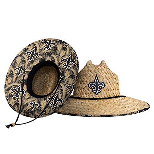 Image of NFL Team Logo Americana Floral Lifeguard Beach Straw Sun Hat