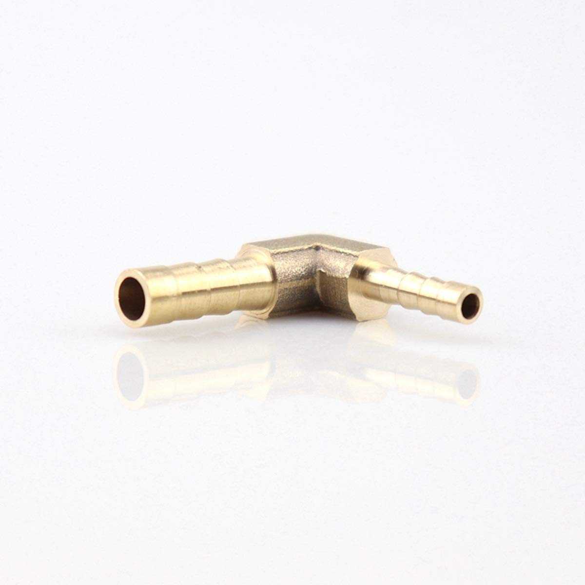 Reducer Hose ID Barb 90 Degree L Right Angle Elbow Union Brass Fitting Water/Fuel/Air (1/4