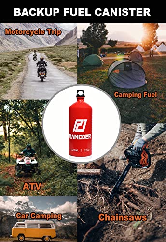 Randder 2 Pack 1500Ml Liquid Fuel Bottle For Motorcycle, Camping And Emergencies (1.5 Liter) #TOP5