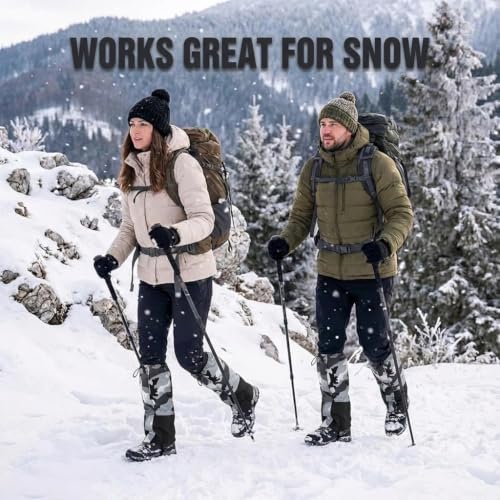 Image of GUSTAVE Adjustable Waterproof Leg Gaiters for Men Women Compatible with Lightweight Hiking Boot Gators Delivering Breathable Gear for mud Snow Mosquito Protection and Reliable Travel in Terrain