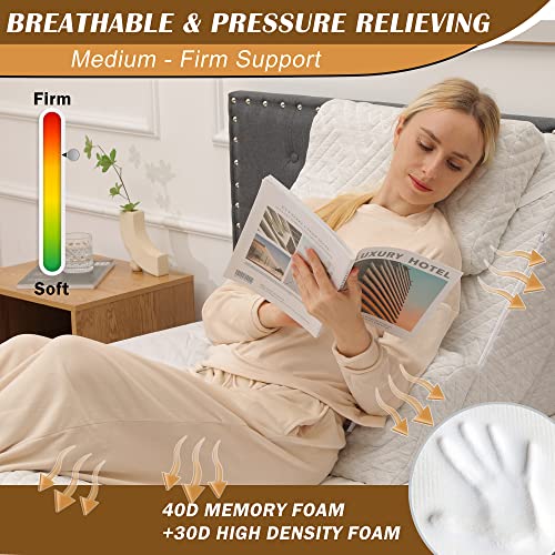 Betterhood 5Pcs Orthopedic Bed Wedge Pillow Set, Adjustable Memory Foam Pillows, Post Surgery Foam For Back Support, Neck And Leg Pain Relief, Acid Reflux, Snoring For Sleeping, Sitting Pillow #TOP1