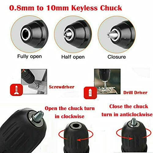 21V Schraubendreher Akkuschrauber Aufsatz Set inkl. 1.5Ah Li-Ion Akku, Schnellladegerät und 29-tlg Zubehör-Set, mit… – Bild 6