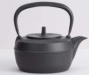Iwachu 11722 Iron Kettlebaum, Induction Compatible, Black Baked Kamayaki, 0.4 gal 1.1 L, Nambu Ironware