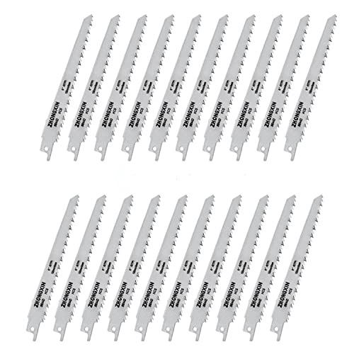 20 hojas de sierra de sable de 150 mm para sierra de sable, juego de hojas de sierra para corte recto o curvo Cover