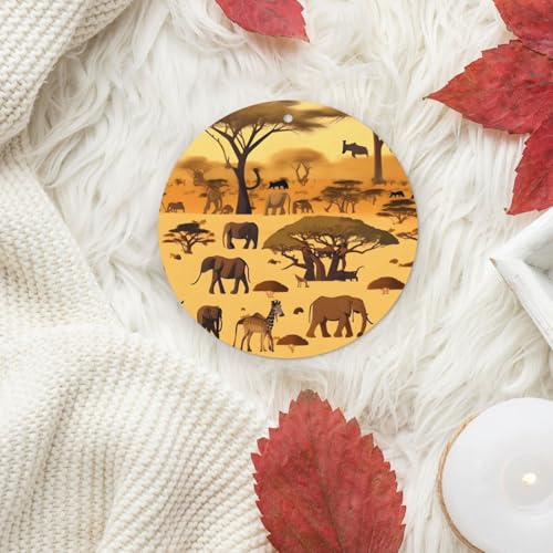 Hojas aromáticas para auto con diseño de animales de sabana miniatura 6