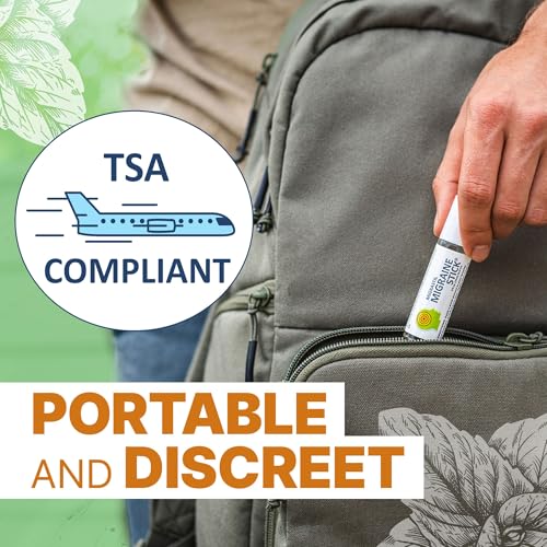 Migrastil Migraine Stick Rollon - Fast Cooling Comfort for Your Head. Aromatherapy with Peppermint & Other Essential Oils. Metal Roller. Made in USA by Basic Vigor - Image 6