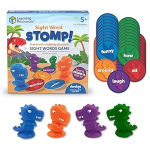 Learning Resources Sight Word Stomp! – Alphabet Toys, Phonics Flash Cards, Classroom Board Games, ABC Homeschool, Reading Manipulatives, Gifts for Boys and Girls, Visual Vocabulary