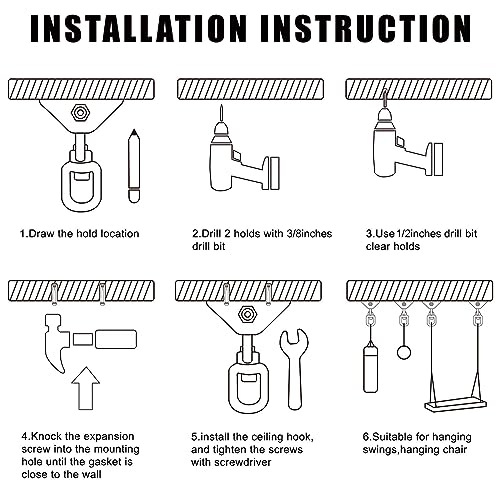 image for Aisto Heavy Duty Swing Hangers for Wooden Sets 2000 LB Capacity Hammoc