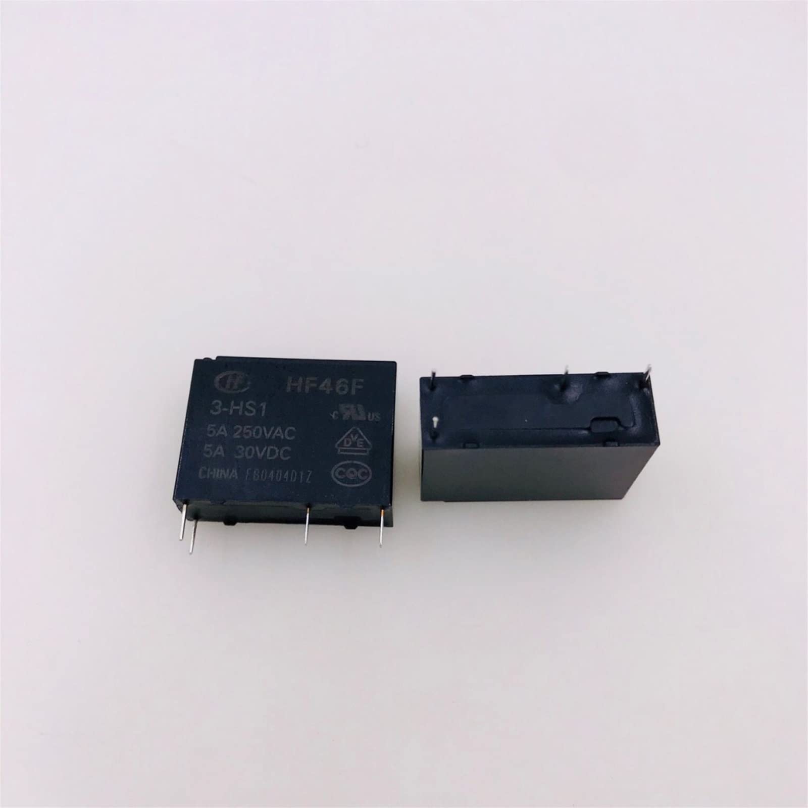 GJZIFGFWQ 10Pcs Relay HF46F-3-HS1 HF46F-5-HS1 HF46F-003-HS1 HF46F-012-HS1 HF46F 024 HS HF46F-18-HS1 3V 5V 12V 24V 24VDC 5A 250VAC 4PIN(HF46F-18-HS1)
