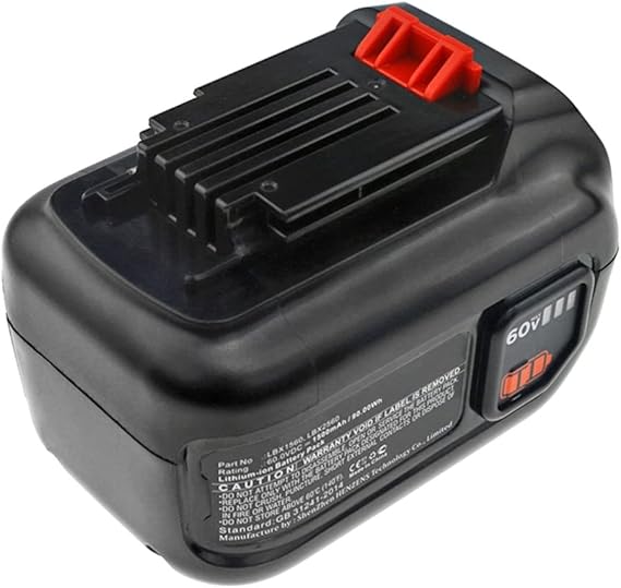 Review Synergy Digital Lawn Mower Battery, Compatible with Black & Decker LHT360CFF 60V MAX Hedge Trimme Lawn Mower, (Li-ion, 60V, 1500mAh), Replacement for Black & Decker LBX1560, LBX2560 Battery