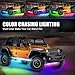 Goodream Car Underglow Kit, 12V 6 pcs RGB Led Lights Strip Neon Ambient Sets with Turn Signal for Cars, SUV, Truck Exterior Chassis Colorful Glow Accessories Controlled by APP, Sync to Music