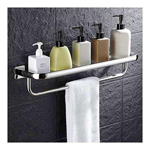 Étagère de salle de bain en verre trempé 53 cm, design épuré et durable