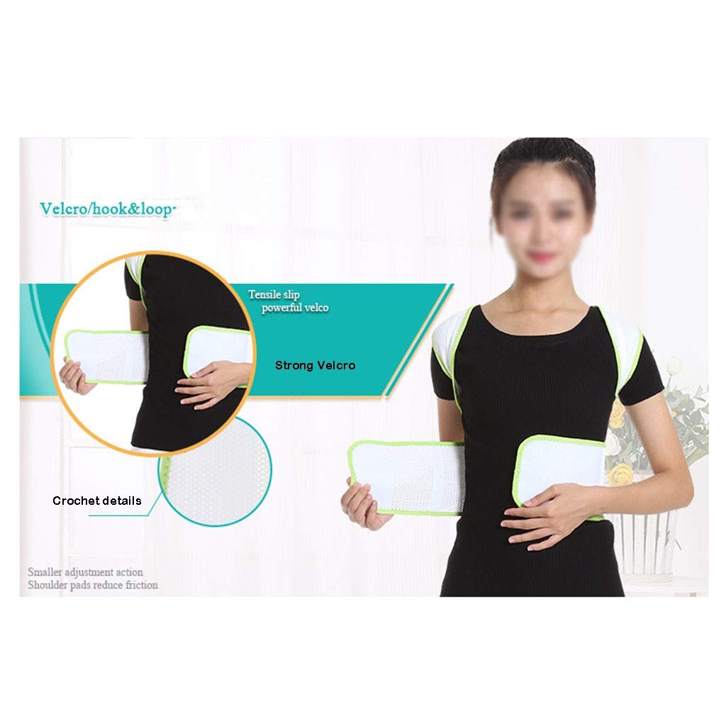Corrector de Postura Ultra Delgado Estructura de tenacidad Transpirable Anti-Slip y tracción TENSILE Cinta ESTAYABLE AN Unisex (White) (Tamaño: XXL)