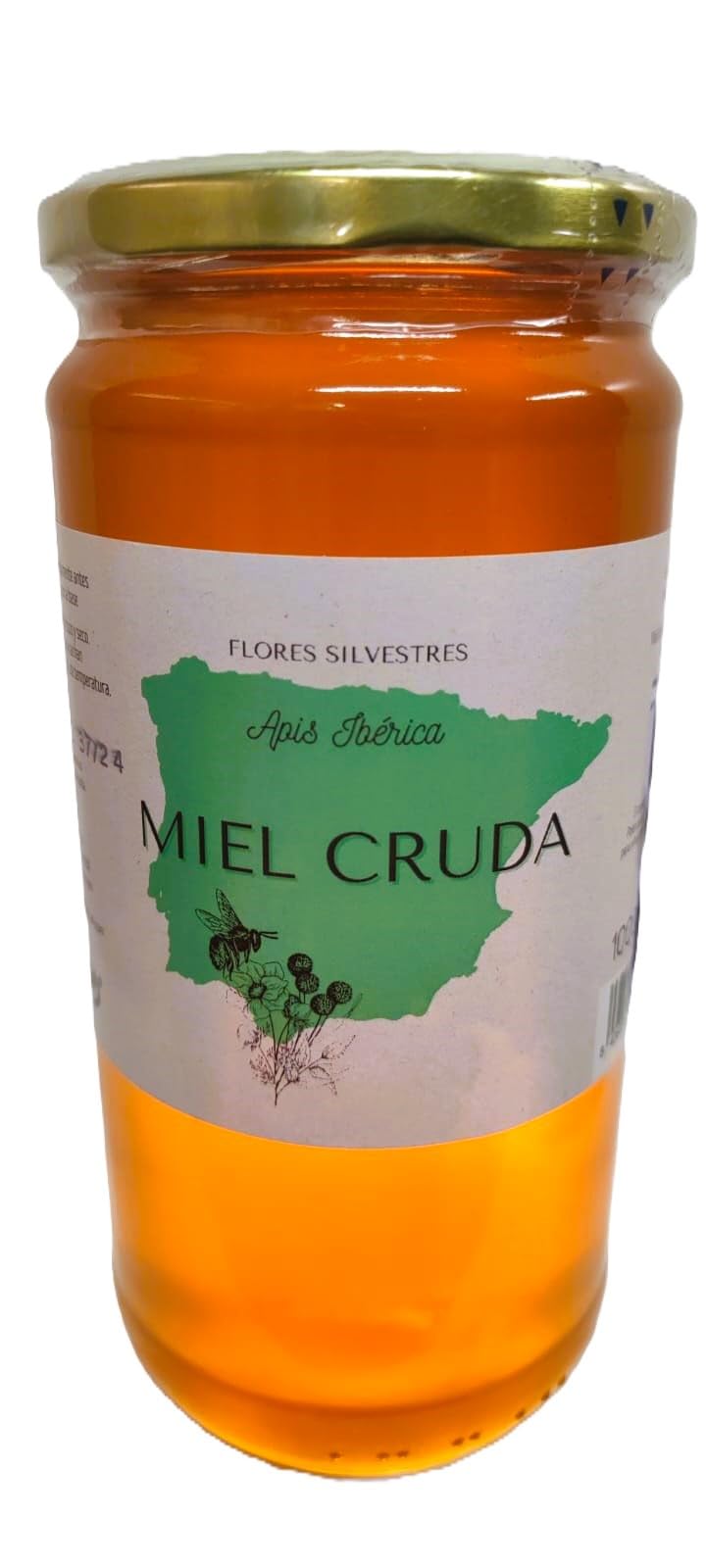 Miel Pura de Abeja-100% Origen España-Miel Cruda-1Kg-Miel Natural-Directa de Apicultor-Sin Procesar-Sin Pasteurizar. (Kg, Flores silvestres)