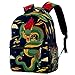EKDJFNGHD 40,6 cm Kinder-Rucksack, niedlich, leicht, große Kapazität, Rucksack mit verstellbaren Trägern für Jungen und Mädchen, chinesisches Drachen-Tier
