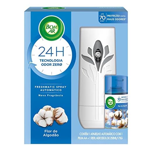 Aromatizador Bom Ar Spray Automático Freshmatic Flor de Algodão Aparelho + Refil 250ml