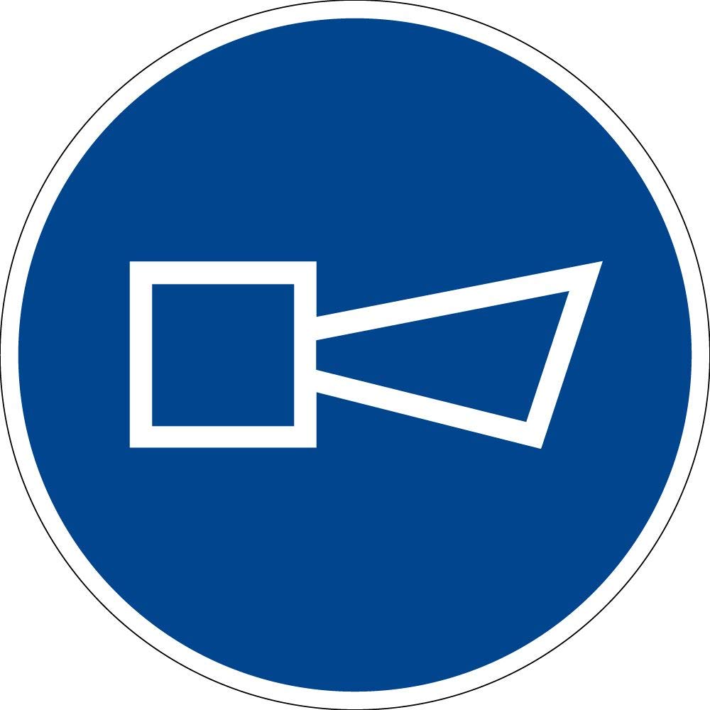 Gebotszeichen - Signal geben - Kunststoff selbstklebend - 40 cm