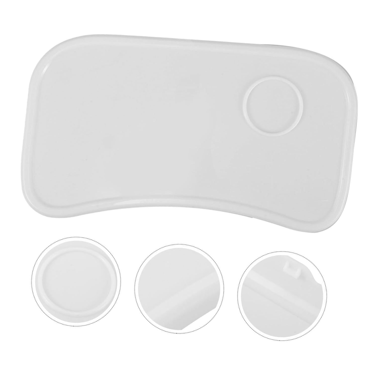 Portable Tray for High Chair Newborn Eating Tray Multi Functional Dining Accessory for Sleek Design for Mealtime and Play White