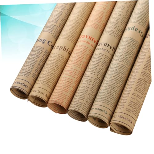 Papier kraft de qualité supérieure pour bouquets de fleurs au design journal rétro
