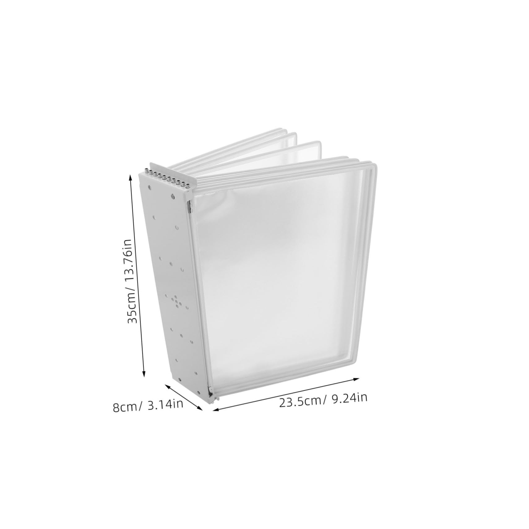 Cabilock Elegant White 10-page Wall Mount File Holder A4 Document Organizer Easy Access Display for Office