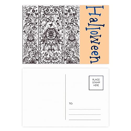Cartes postales Halloween au style baroque pour invitations et déco de table