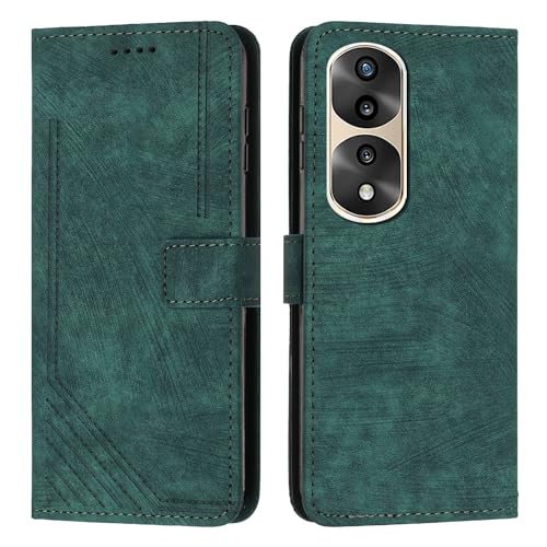 Étui Huawei Honor 70 Pro portefeuille à rabat chic avec dragonne