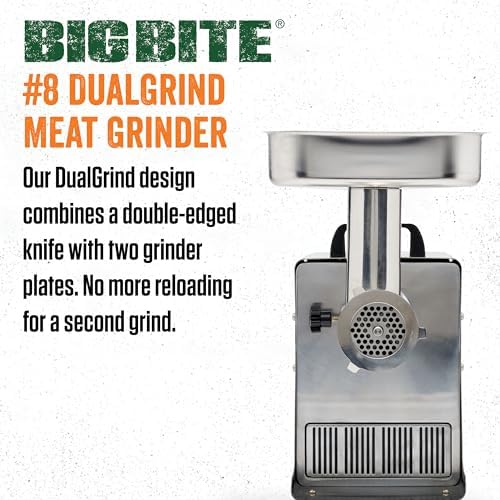 LEM Products BigBite Dual Grind #8 0.50 HP Stainless Steel Electric Meat Grinder Machine, Ideal for Regular Use - Thumbnail 4