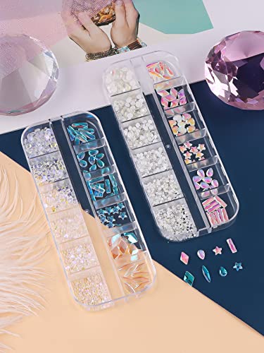 EBANKU Kit di Strass per Unghie, 480 pezzi di