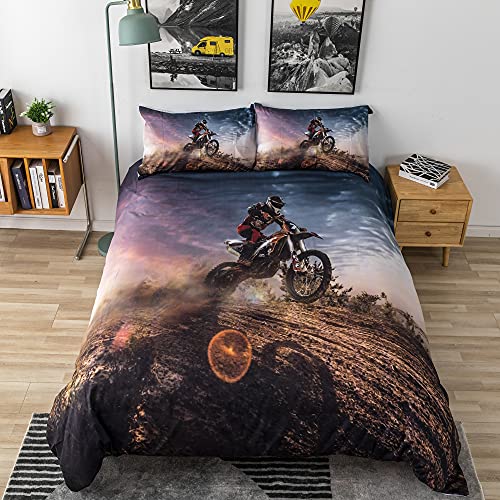 ๐ฅ Crazy Deals PICTURESQUE Dirt Bike Bedding Sets,Motocross Bedding Set for Boys,Motorcycle Rider Duvet Cover,Soft and Durable Comforter Cover with Pillowcases,Queen(No Comforter) ๐ฅ Crazy Deals PICTURESQUE Dirt Bike Bedding Sets,Motocross Bedding Set for Boys,Motorcycle Rider Duvet Cover,Soft and Durable Comforter Cover with Pillowcases,Queen(No Comforter)
