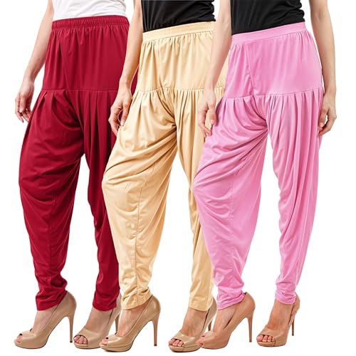 Image of Buy That Trendz Patiala Salwar for Women Relaxed Fit Viscose Patiyala Salwar Harem Bottom Pants